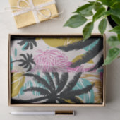 Farbenfrohe tropische Palmenbaummuster Seidenpapier (Geschenk)