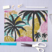 Farbenfrohe tropische Palmenbaummuster Seidenpapier (Handwerk)