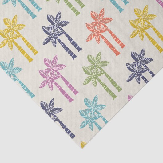 Farbenfrohe tropische Palmenbaummuster Seidenpapier (Ausschnitt)