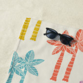 Farbenfrohe tropische Palmenbaummuster Strandtuch (Beispiel)