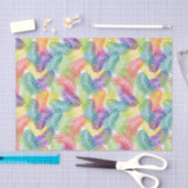 Farbenfrohe tropische Palmenblättern Nahtloses Mus Seidenpapier (Handwerk)