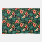 Farbenfrohe tropische Paradies Hawaii Aloha Blume Geschirrtuch (Horizontal)