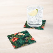 Farbenfrohe tropische Paradies Hawaii Aloha Blume Rechteckiger Pappuntersetzer (Vor Ort)