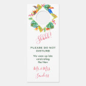 Farbenfrohe tropische Paradies Hawaiianische Hochz Türanhänger (Vorderseite)