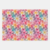 Farbenfrohe tropische Plumeria Frangipani Geschenkpapier Set (Vorderseite 2)