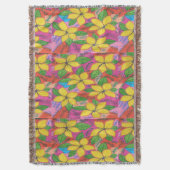 Farbenfrohe tropische Plumerias Decke (Vorderseite Vertikal)