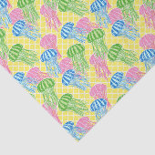 Farbenfrohe tropische Quallen Quetrefolienmuster Seidenpapier (Ausschnitt)