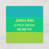 Farbenfrohe tropische Regenbogenozeane Sonnenunter Quadratische Visitenkarte (Rückseite)