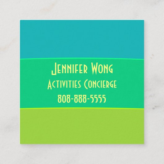 Farbenfrohe tropische Regenbogenozeane Sonnenunter Quadratische Visitenkarte (Rückseite)