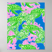 Farbenfrohe tropische Schildkröte Poster (Vorne)