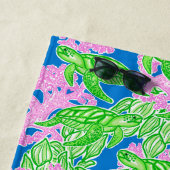 Farbenfrohe tropische Schildkröten Muster Personal Strandtuch (Beispiel)