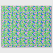 Farbenfrohe tropische Schildkrötenmuster Geschenkpapier (Flach)