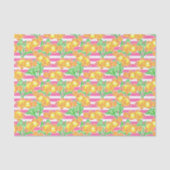 Farbenfrohe tropische Schildkrötenmuster Seidenpapier (Vorderseite)