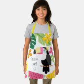 Farbenfrohe tropische Sommerkids Toucan Bake It Schürze (Insitu)