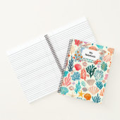 Farbenfrohe tropische Sommerkoralle Seashell Notizblock (Innenseite)