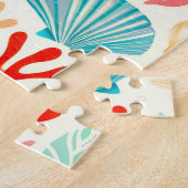 Farbenfrohe tropische Sommerkoralle Seashell Puzzle (Seite)