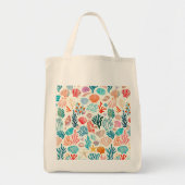 Farbenfrohe tropische Sommerkoralle Seashell Tragetasche (Vorne)