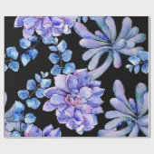 Farbenfrohe tropische Sukkuline Geschenkpapier (Flach)