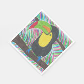 Farbenfrohe tropische Toucan Paper Napkins Serviette (Ecke)