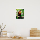 Farbenfrohe tropische Vogelmalposter Poster (Küche)