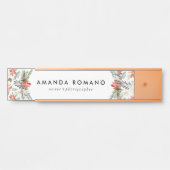 Farbenfrohe tropische Weihnachtspoinsettie Türschild (Vorderseite )