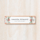 Farbenfrohe tropische Weihnachtspoinsettie Türschild (Vorderseite )