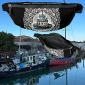 Farbenfrohe Tugboat Schwarz-Weiß Mandala Muster Bauchtasche