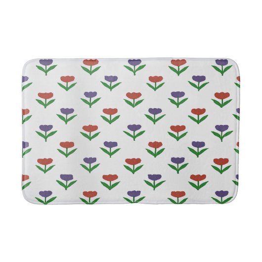 Farbenfrohe Tulip Bath Mat Badematte (Vorderseite)
