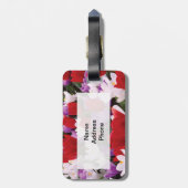 Farbenfrohe Tulip Blume Gepäckstück Gepäckanhänger (Rückseite vertikal)