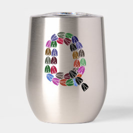 Farbenfrohe Tulip Buchstaben "Q"