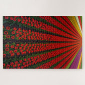 Farbenfrohe Tulip Fields Puzzle (Horizontal)