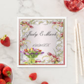 Farbenfrohe Tulip Floral Paper Napkins Serviette (Beispiel)