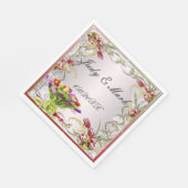 Farbenfrohe Tulip Floral Paper Napkins Serviette (Ecke)
