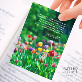 Farbenfrohe Tulip Garden Lesezeichen Bibelschrift Hinweiskarte