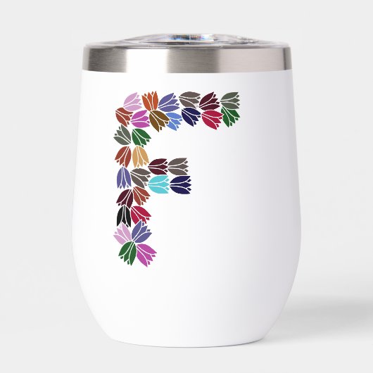 Farbenfrohe Tulip Lettered "F" (Vorderseite)