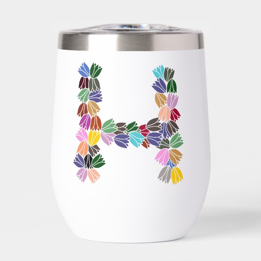 Farbenfrohe Tulip Lettered "H" (Vorderseite)