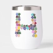 Farbenfrohe Tulip Lettered "H" (Rückseite)