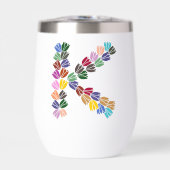 Farbenfrohe Tulip Lettered "K" (Vorderseite)