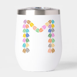 Farbenfrohe Tulip Lettered "M"