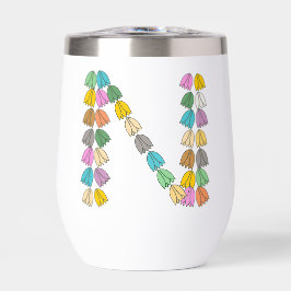 Farbenfrohe Tulip Lettered "N"