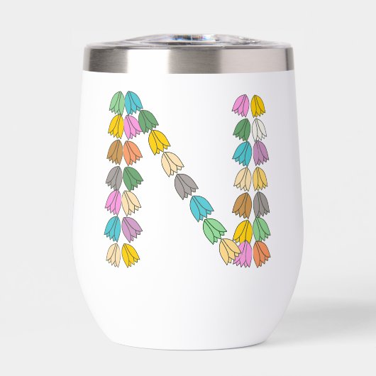 Farbenfrohe Tulip Lettered "N" (Vorderseite)