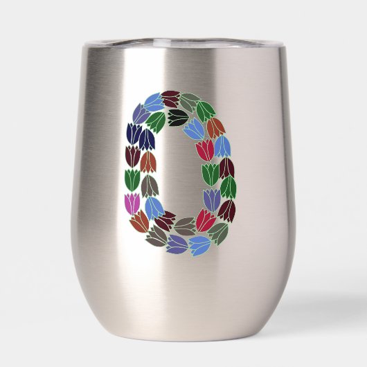 Farbenfrohe Tulip Lettered "O" (Rückseite)