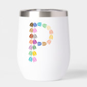 Farbenfrohe Tulip Lettered "P" (Rückseite)