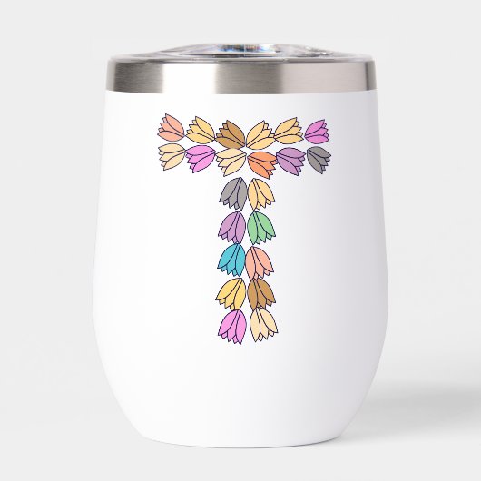 Farbenfrohe Tulip Lettered "T" (Vorderseite)