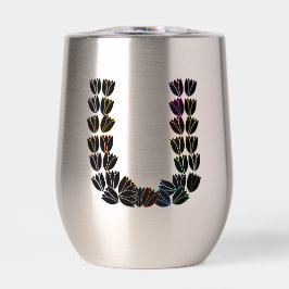 Farbenfrohe Tulip Lettered "U"