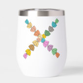 Farbenfrohe Tulip Lettered "X" (Rückseite)