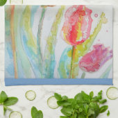 Farbenfrohe Tulip Wasserfarbe Handtuch (Gefaltet)