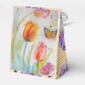 Farbenfrohe Tulip Wasserfarbe Party Take Gefallen  Geschenkschachtel (Rückseite)