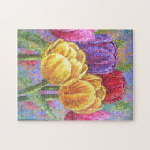 Farbenfrohe Tulips Blumenladen Blume Puzzle (Horizontal)