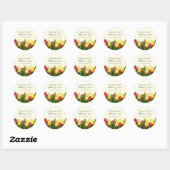 Farbenfrohe Tulips Blumenzwiebeln Danke Stickers (Blatt)